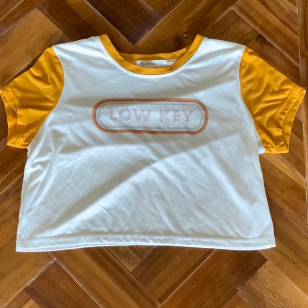 Crop Top With ''Lowkey'' Printed